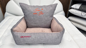 cuccia/ poltrona per cani e gatti tessuto esterno 70% cotone lav e sfoderabile